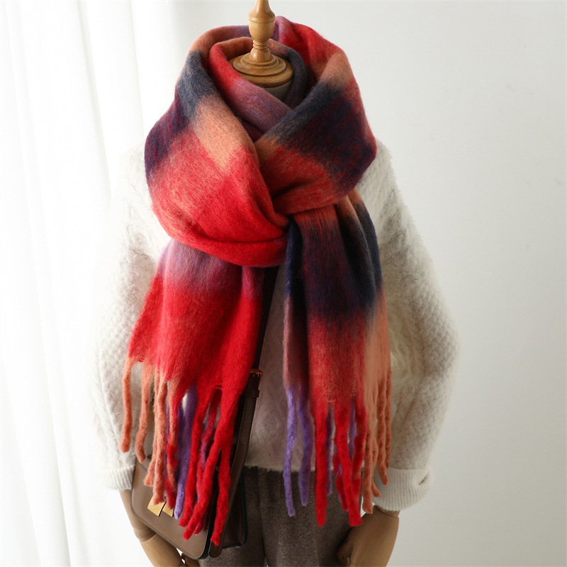 Wool Scarf Men - Nuova Sciarpa a Quadri Autunno Inverno