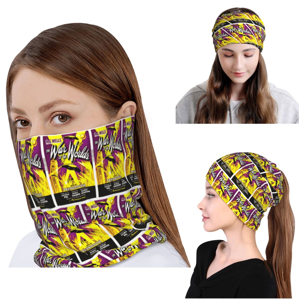 Knit Beanie Hat Warm - War Of The Worlds Bandana Copricollo
