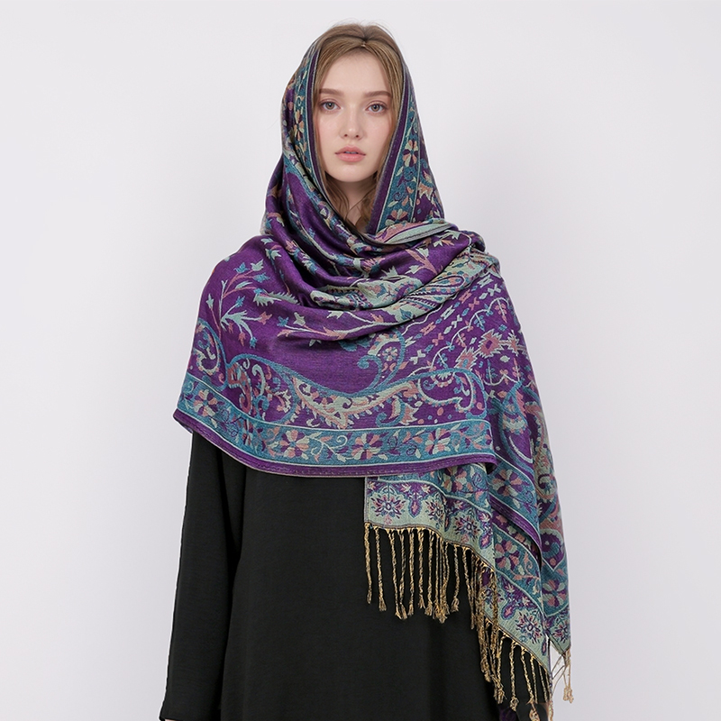 Sciarpa jacquard retrò da donn - Shawl Wrap Winter recensione e prezzo